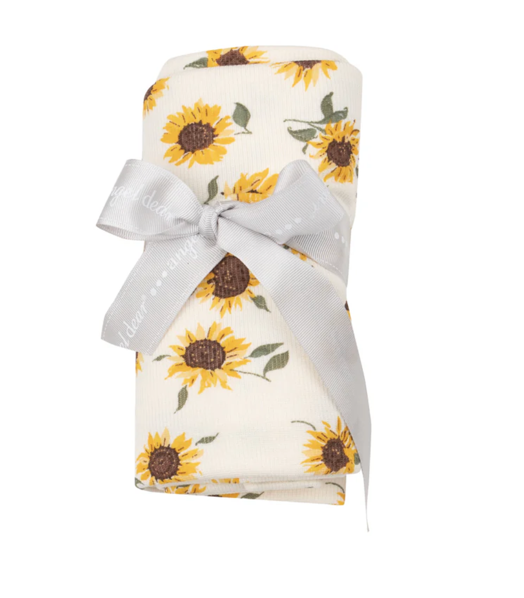 Angel Dear Ribbed Baby Sunflowers - Swaddle Blanket