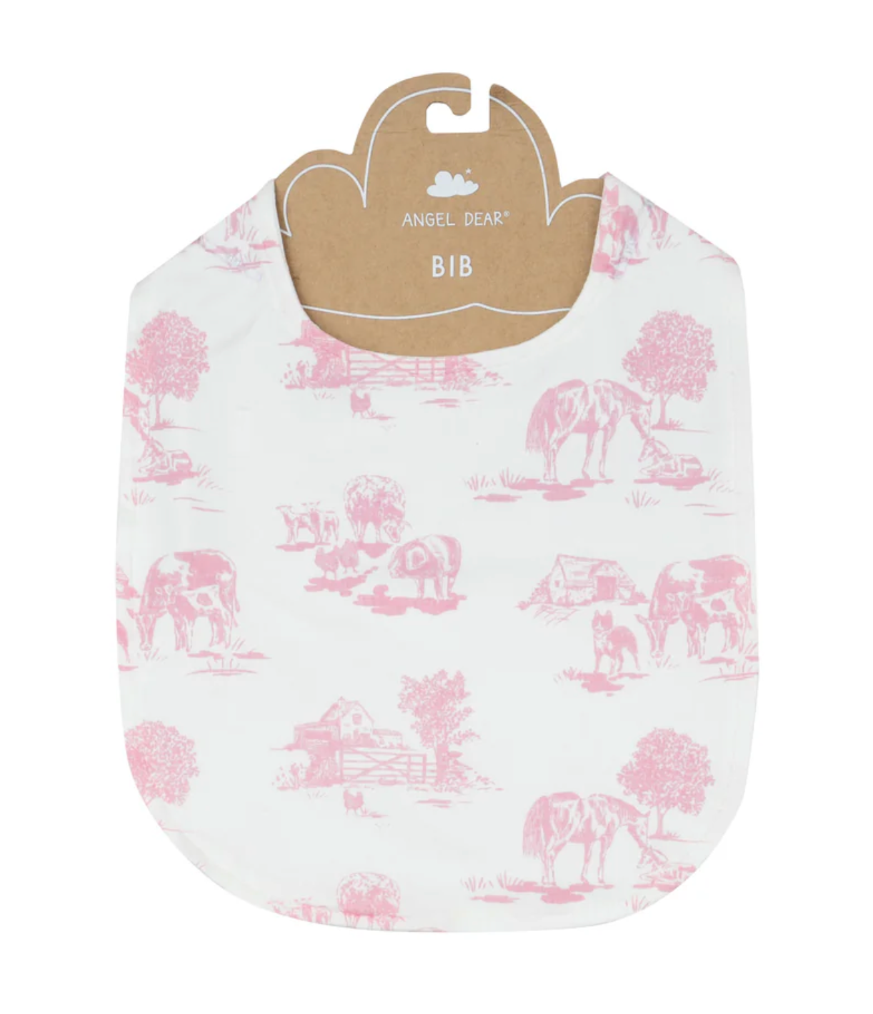 Angel Dear Farm Toile Pink - Feeding Bib