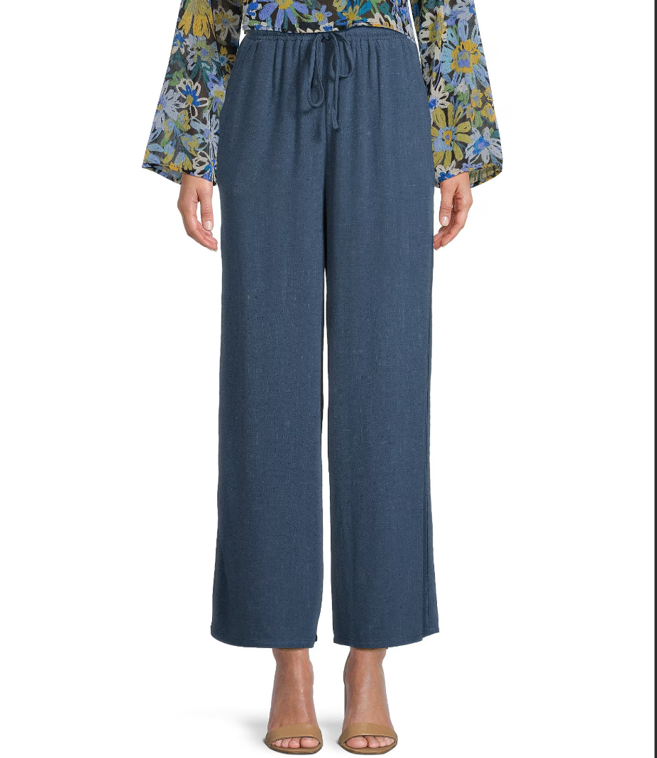 Sugarloaf Wide Leg Linen Pants Indigo
