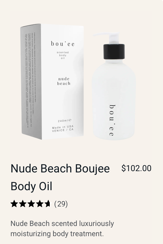 Nude Beach Bougee Body Oil