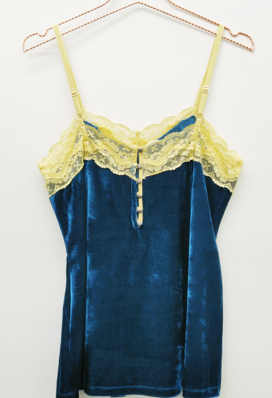 Velvet Dreams Cami Teal Blue
