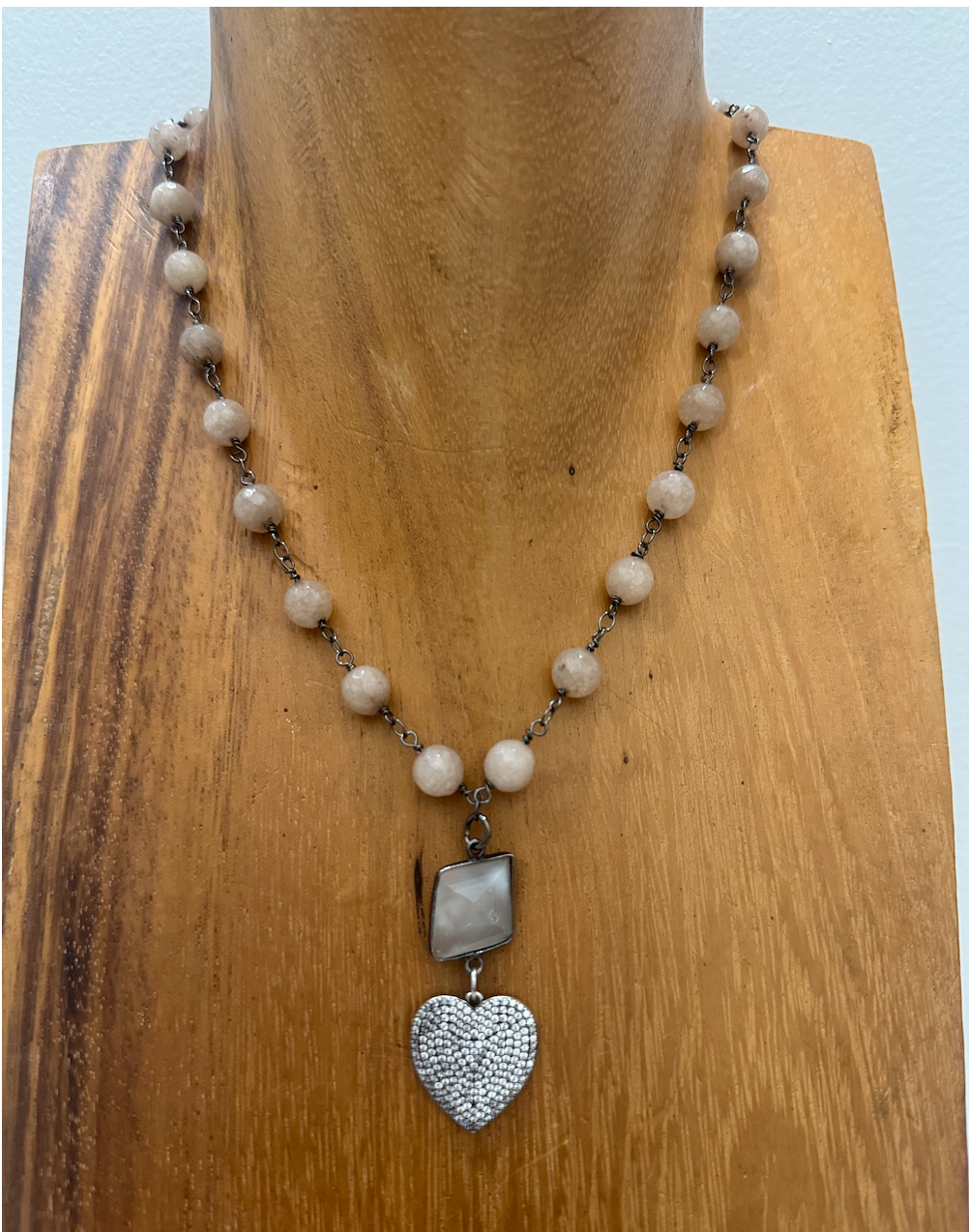 One of a kind Agate and Moonstone Necklace