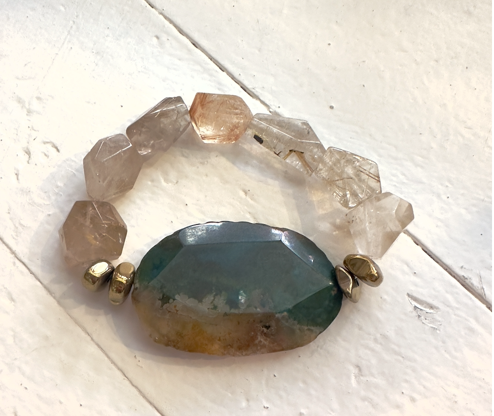 Green Jasper Connector Bracelet