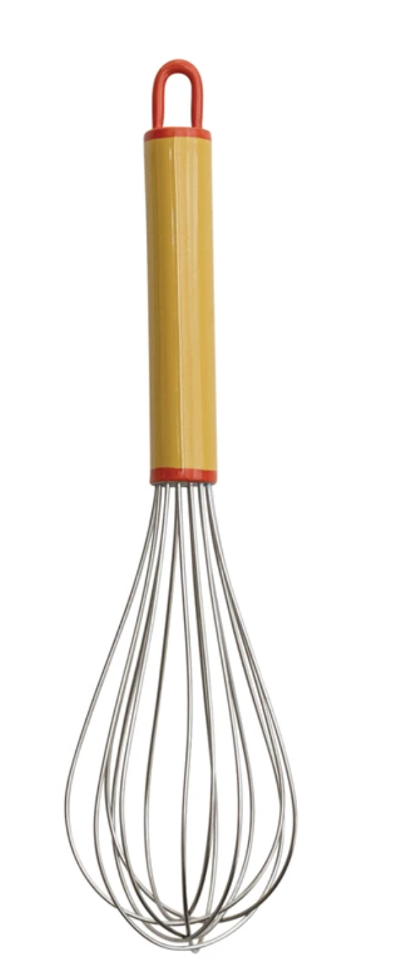 Stainless Steel Whisk w/ Enameled Aluminum Handle, 2 Colors