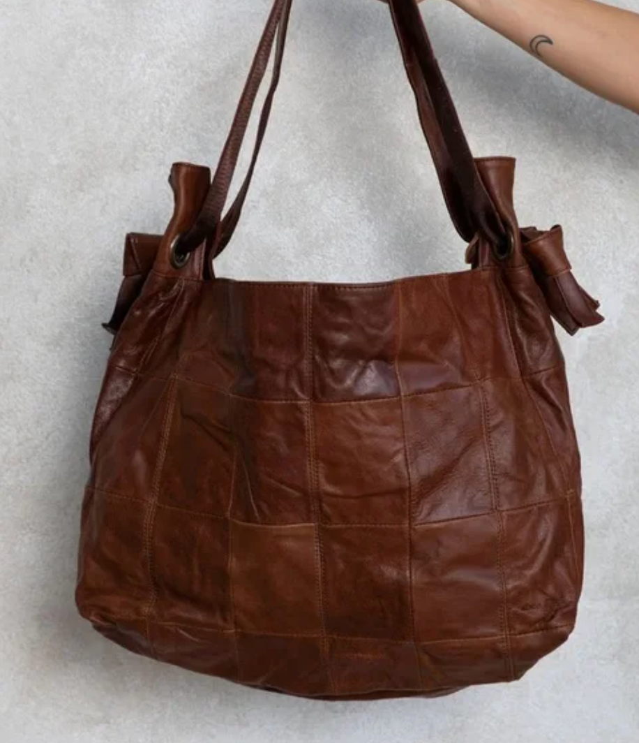 LOVESTITCH Luna Leather Patchwork Bag