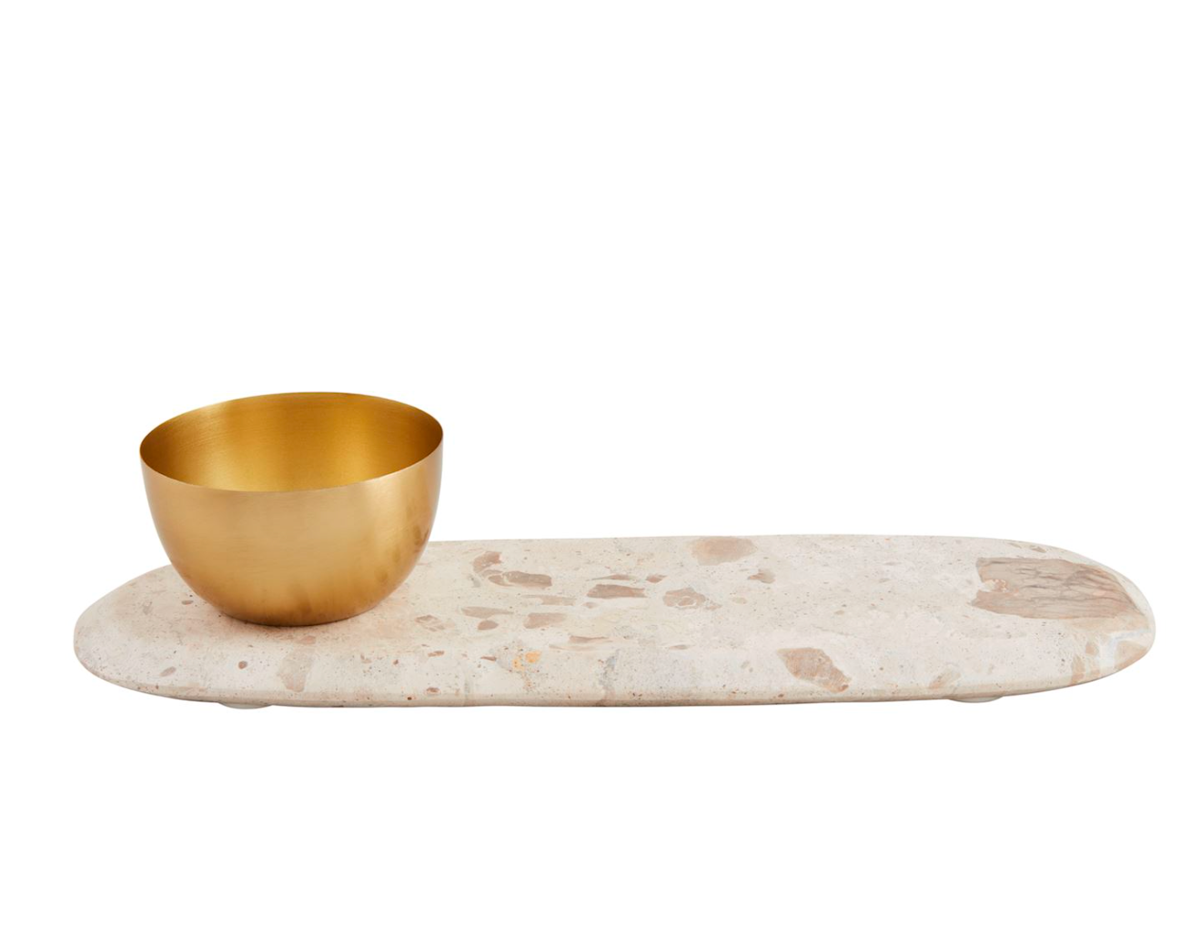 Tan Marble Tray & Tidbit Set