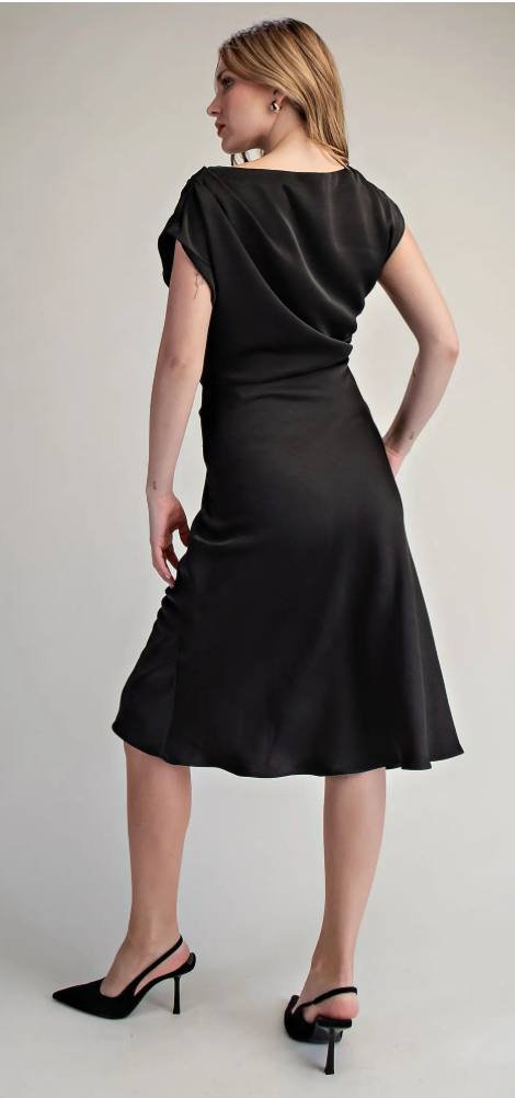 Layla Asymetrical Dress- Black