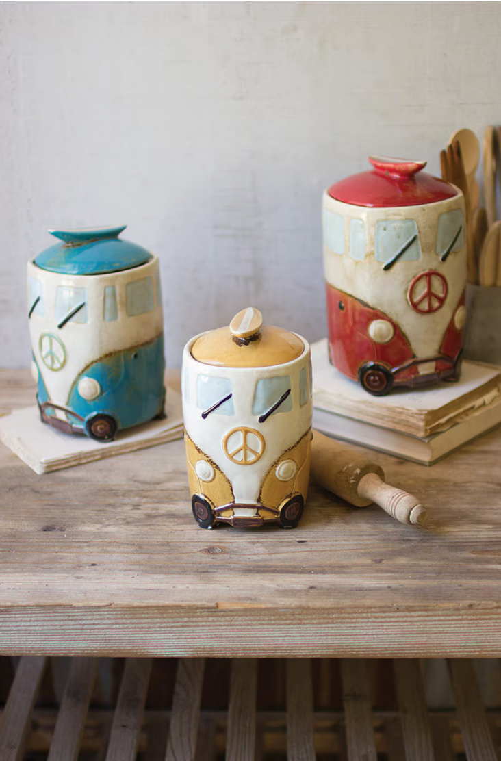 Peace Van Canisters-Set of 3