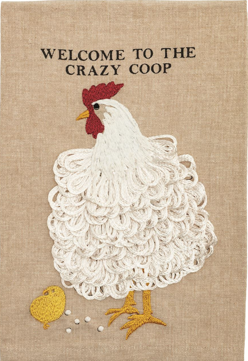 Rooster Embroidery Towel