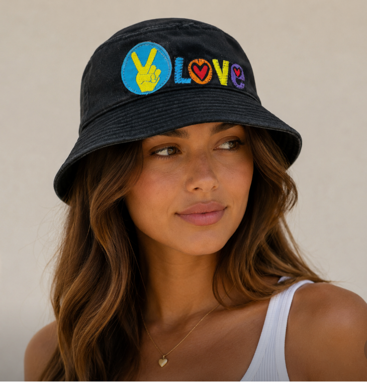 Bucket Hat with Patches