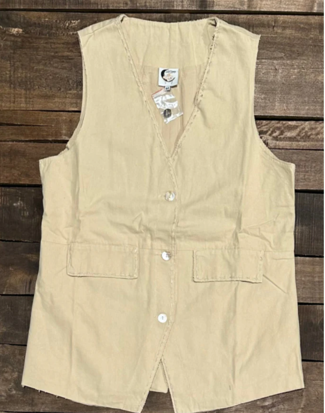 Jaded Gypsy Harvest Winds Vest-taupe-OS
