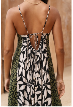 Khush Bodrum Dress-Comb Laleen /Petali Black