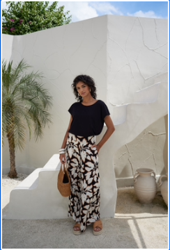 Khush Johanna Pant - Bloomtide Black