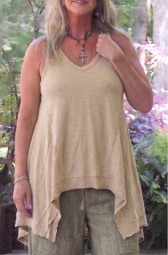 Jaded Gypsy Beyond The Moon Tank - Oatmeal