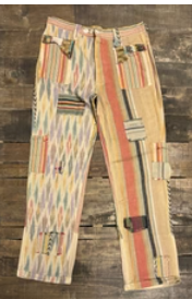 Jaded Gypsy Balinese Walks Pants - Magenta Stripe