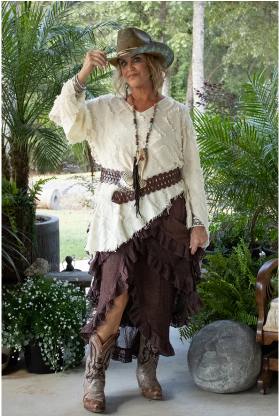 Jaded Gypsy Whispering Hour Wrap Skirt-O/S
