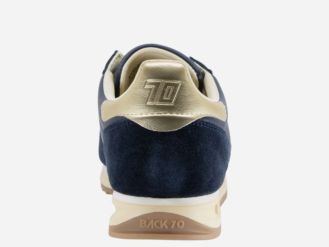 Back 70's Jogger N Navy & Gold Women's Sneakers | Luxe Streetwear