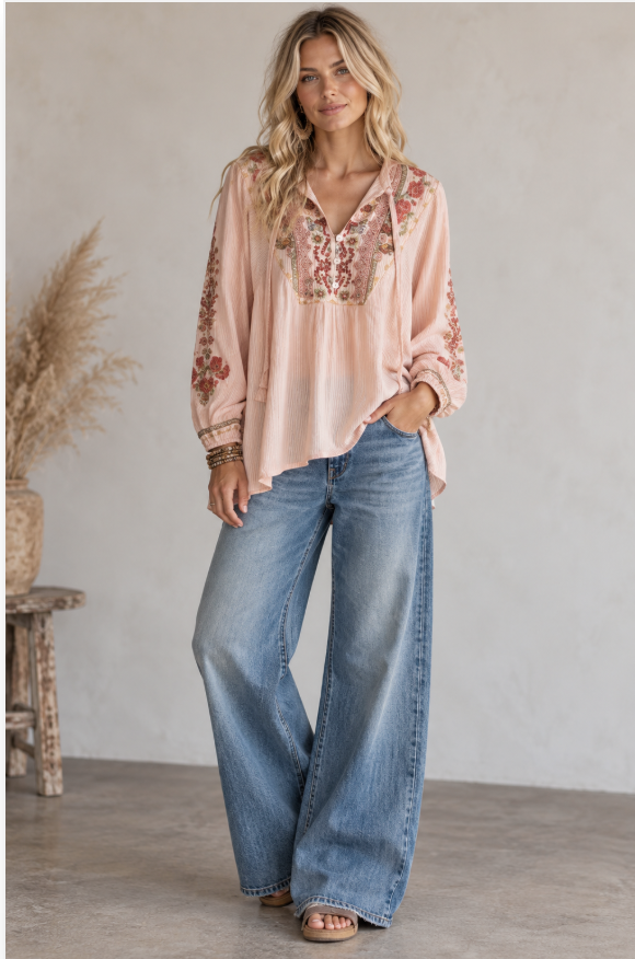 Johnny Was Camilla Blouse - Zephyr