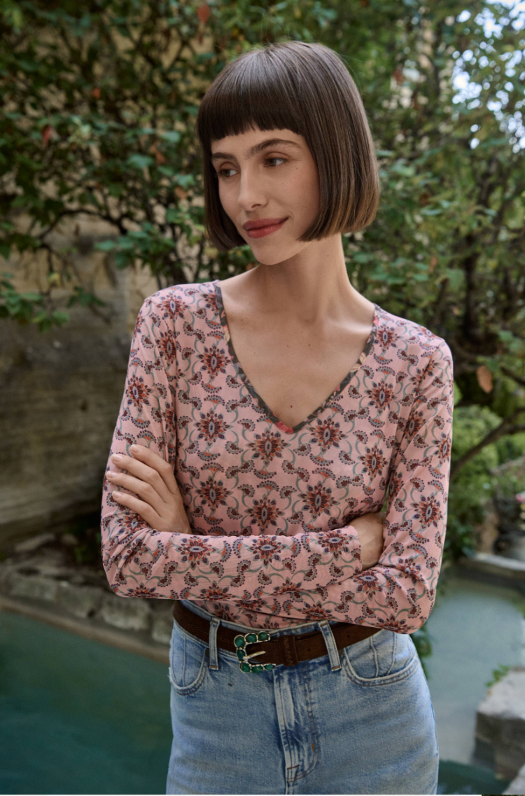 Johnny Was Lindey Long Sleeve Reversible Tee - Asher