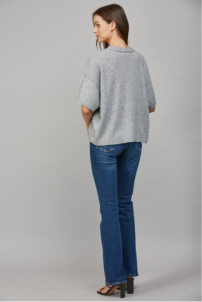 Heather grey Cashmere Blend Sweater