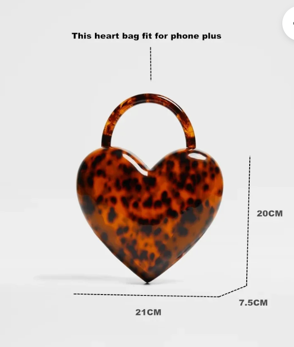 Acrylic Heart Handbag