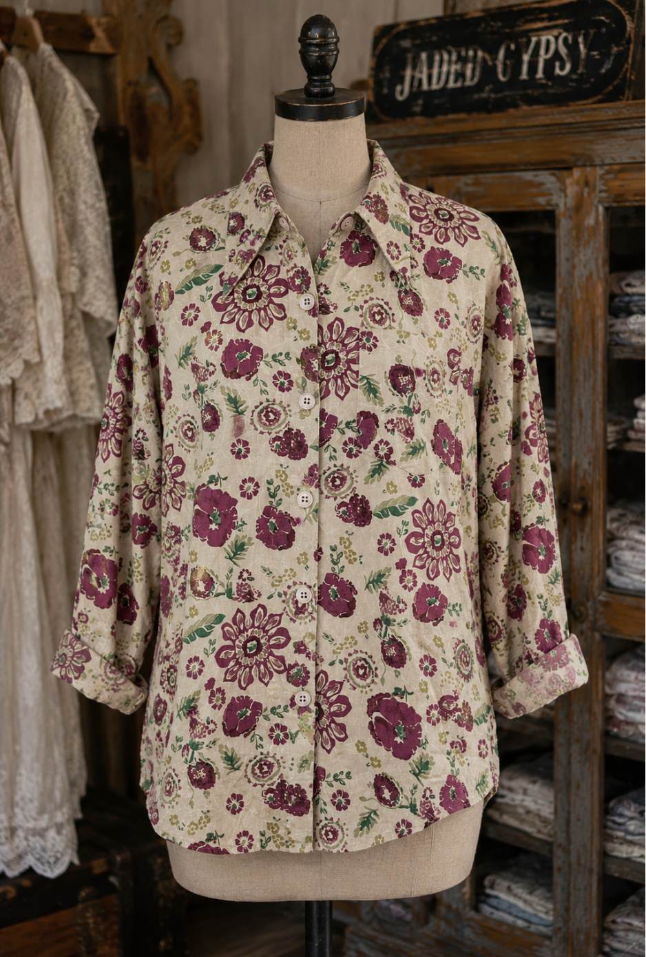 Jaded Gypsy To the point shirt Floral Party