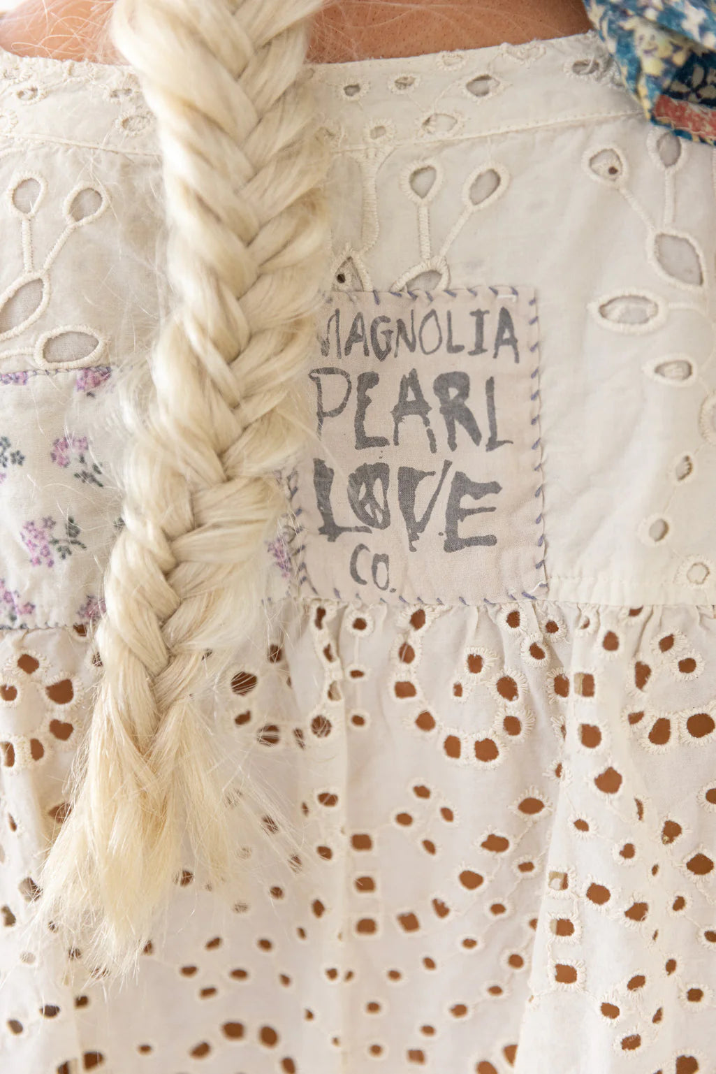 Magnolia Pearl TOP 1537-MOON-OS  Eyelet Sitting Bull Shirt