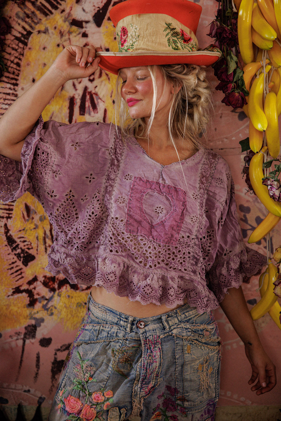 Magnolia Pearl TOP 2215 Eyelet Rosemary Blouse