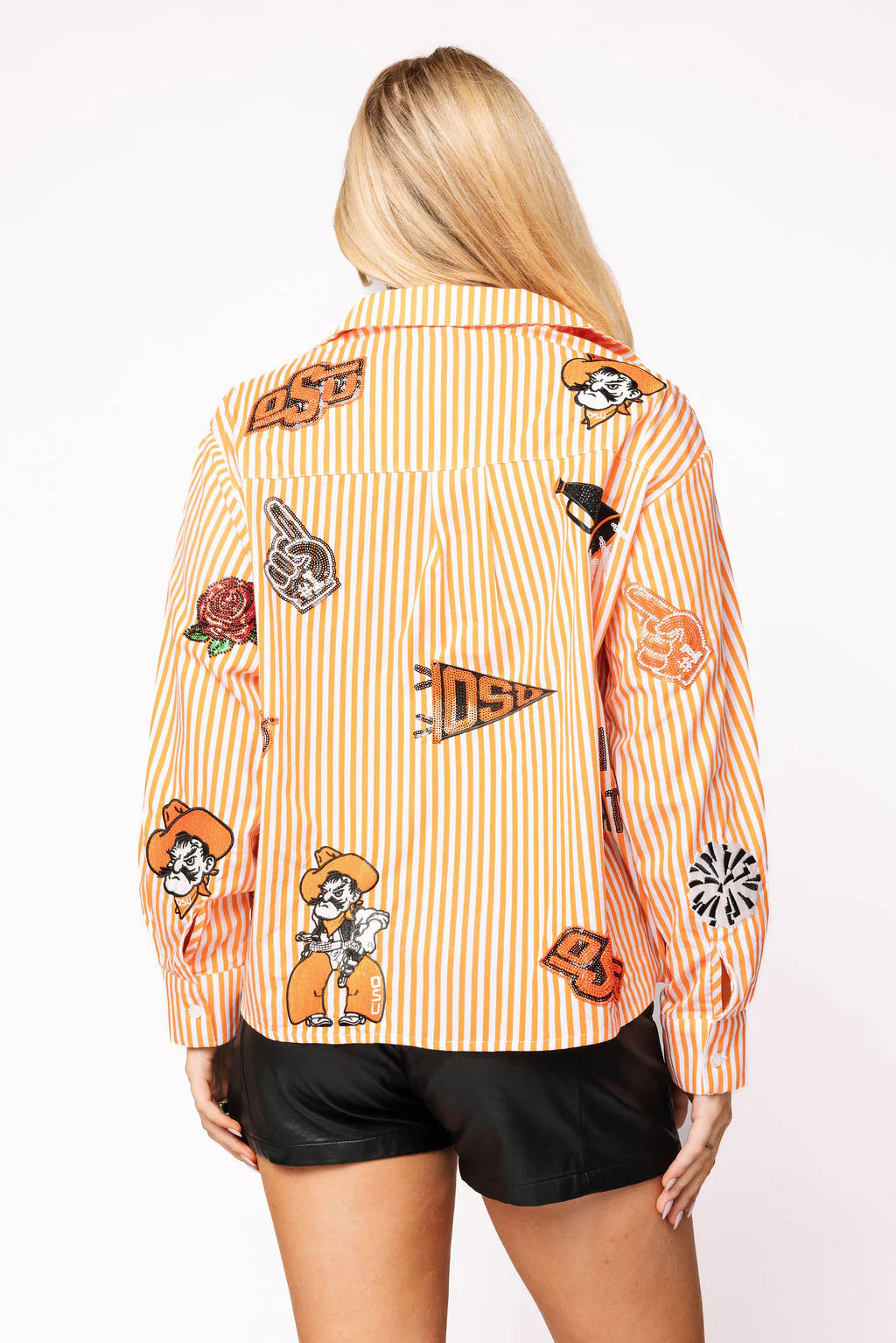 OSU Mini Icon Striped Button Down