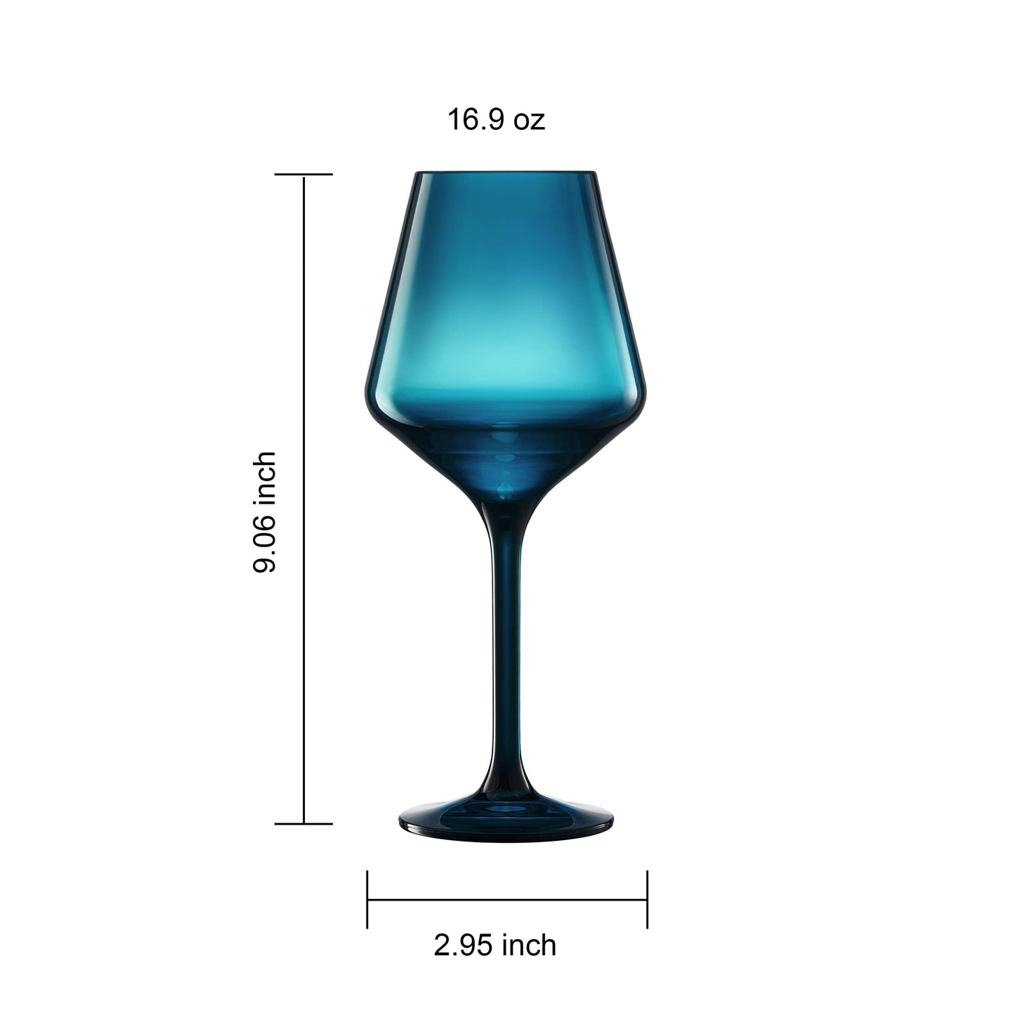 Acrylic Unbreak Stem Wine Glasses Set of 12