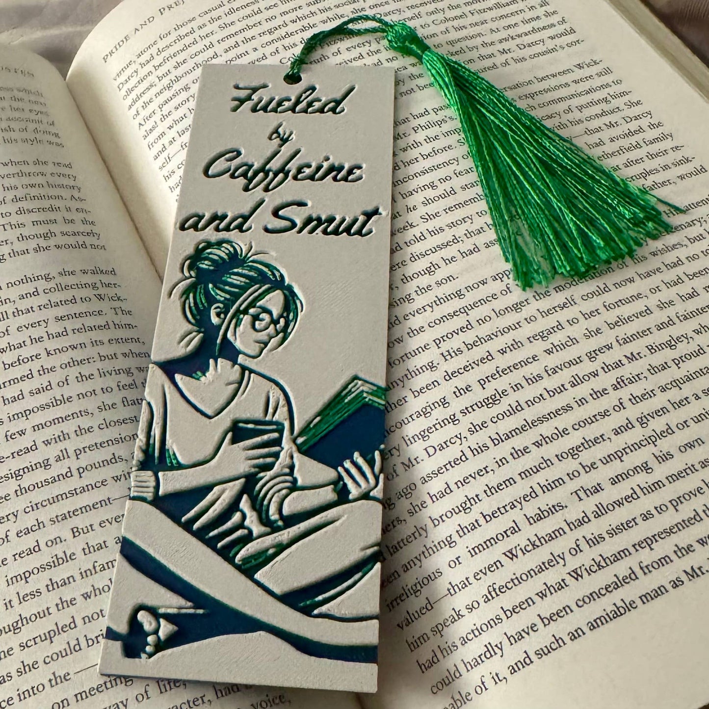 Fueled By Caffeine and Smut 3D Bookmark