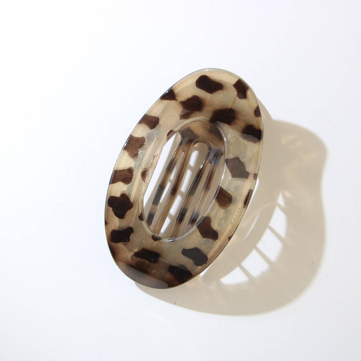 LARGE OVAL HAIR CLAW CLIP FOR WOMEN - Animal Print