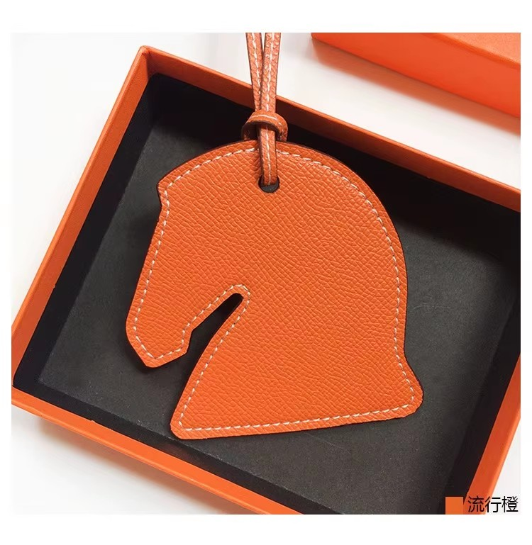 Bag Charm - Horse Head Orange