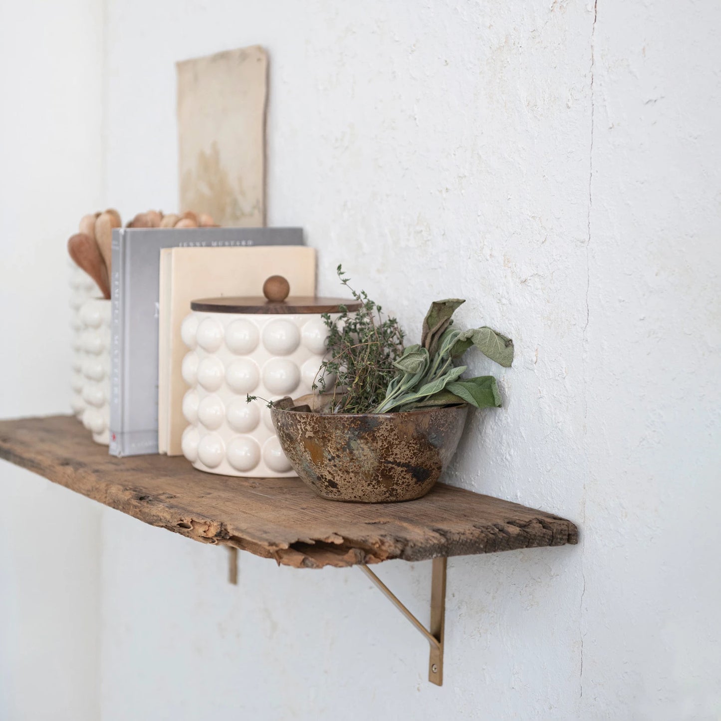 Stoneware Canister w/ Raised Dots