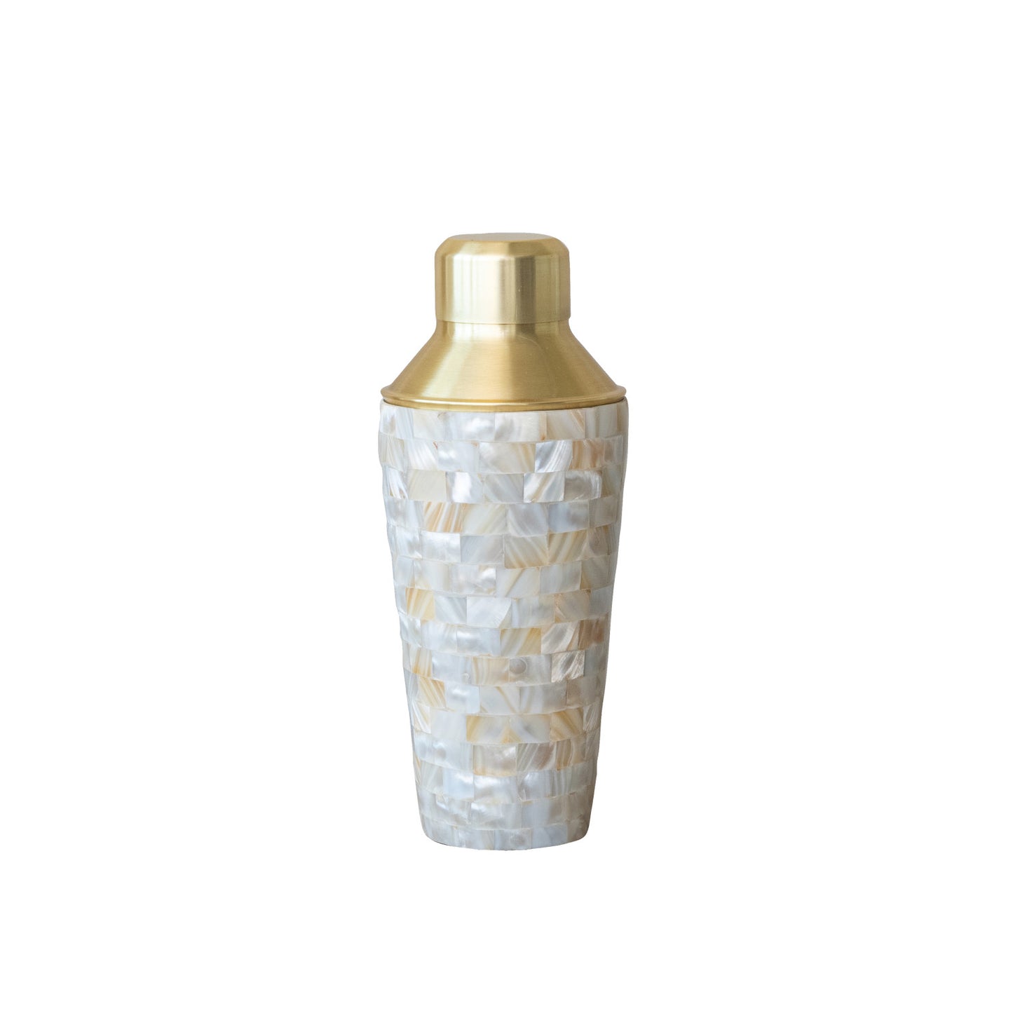 24 oz. Stainless Steel & Mother of Pearl Inlaid Cocktail Shaker