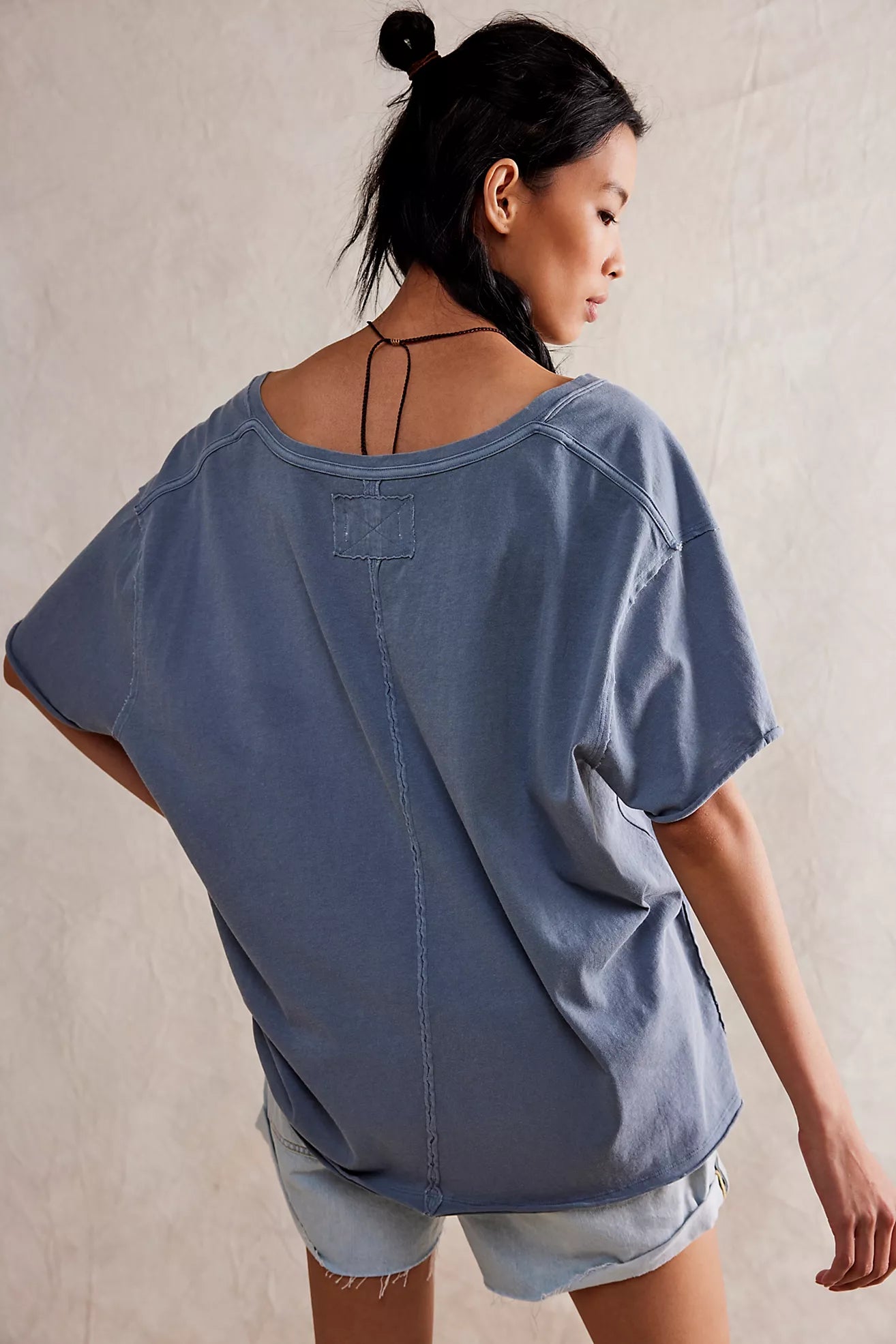 FREE PEOPLE Blue Mirage Nina Tee