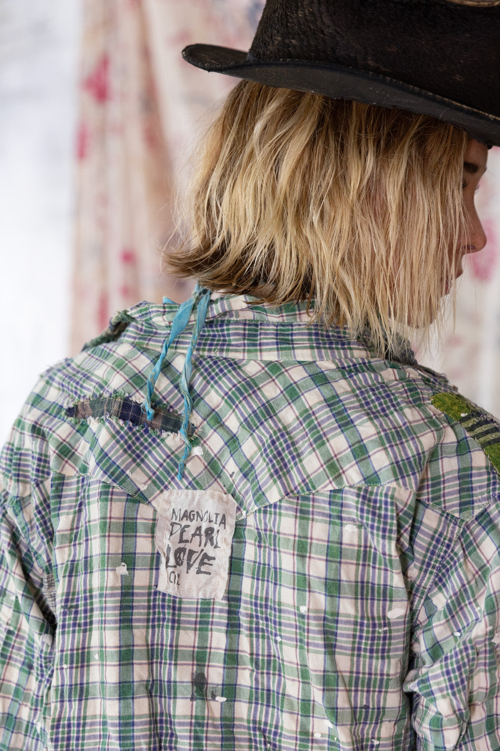 Magnolia Pearl Top 1501 Cotton Plaid Kelly Western