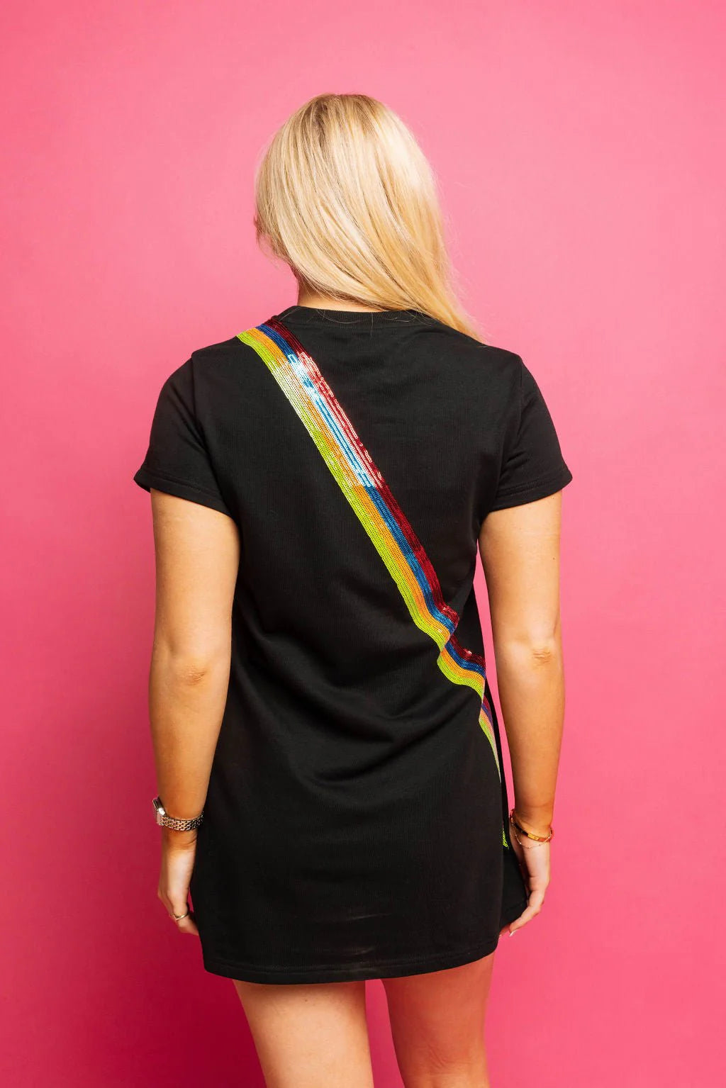 Black Guitar Strap Dress