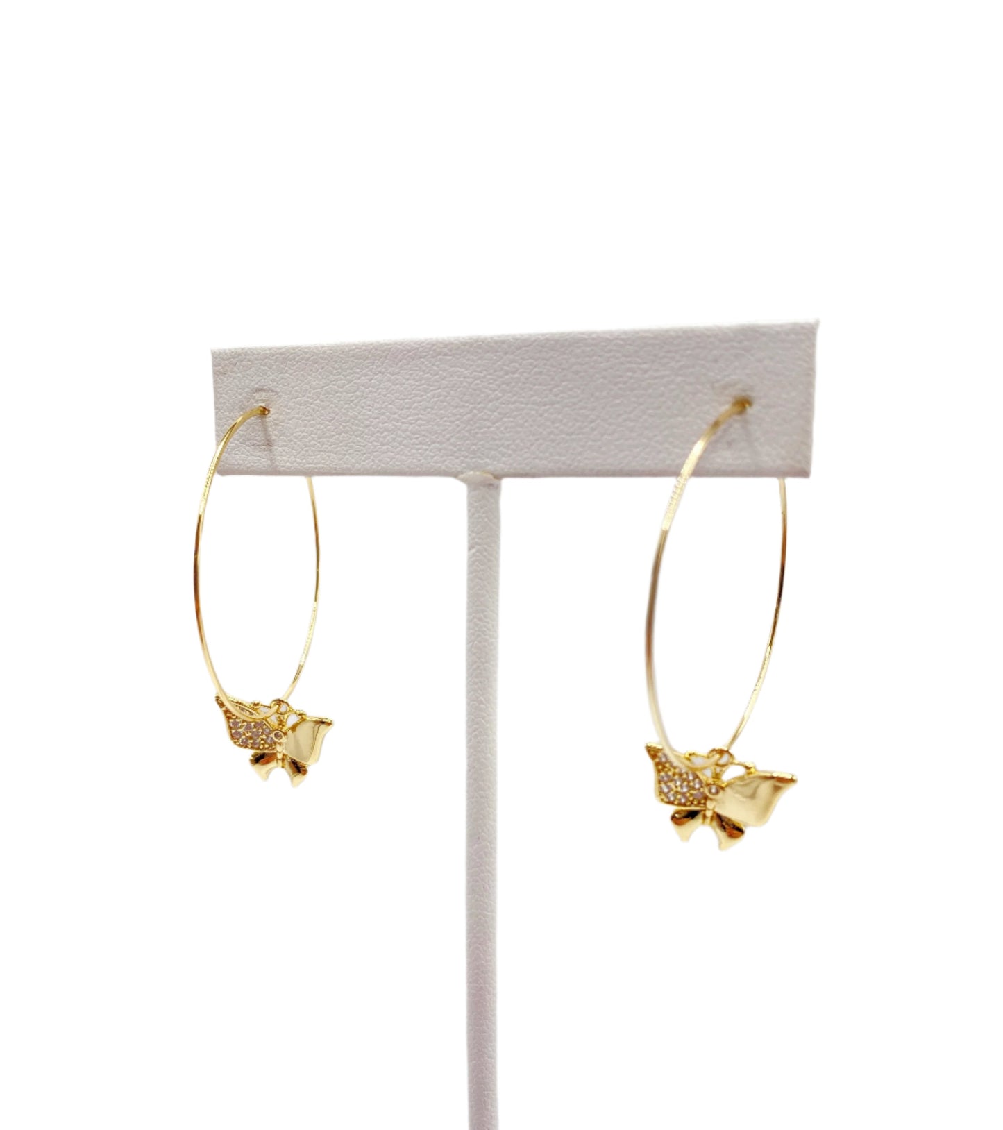 Butterfly Hoop Earrings