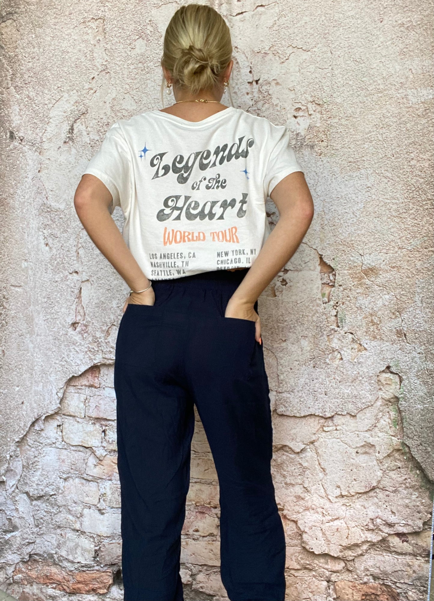 Navy Blue Drawstring pants