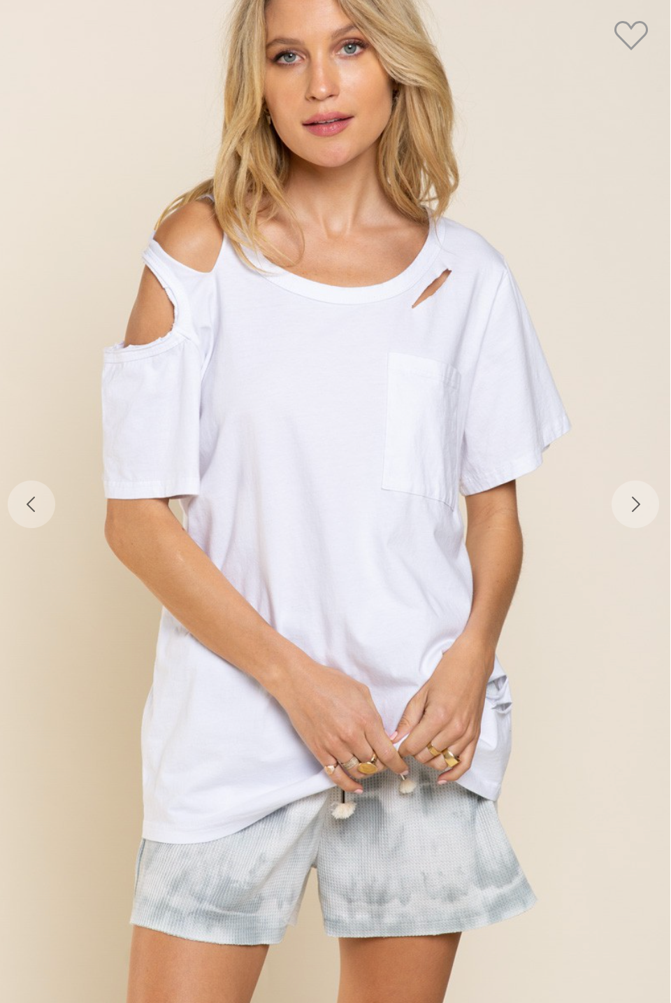 White basic tee