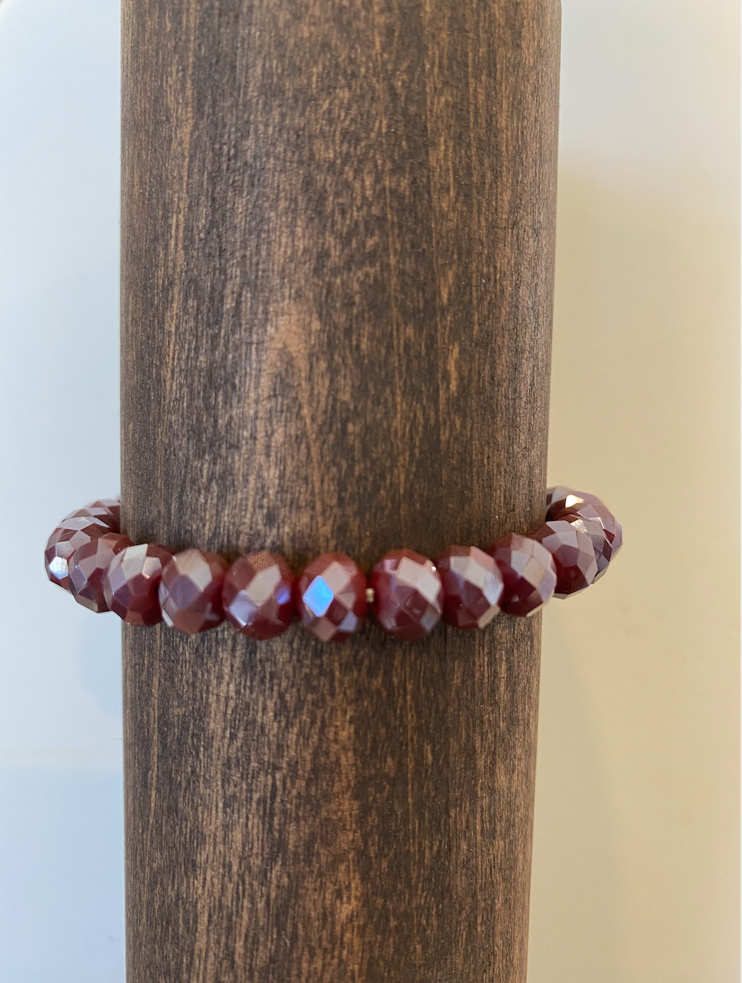 Burgundy Wine Crystal Bracelet