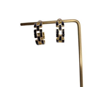 Chain Enamel Earrings