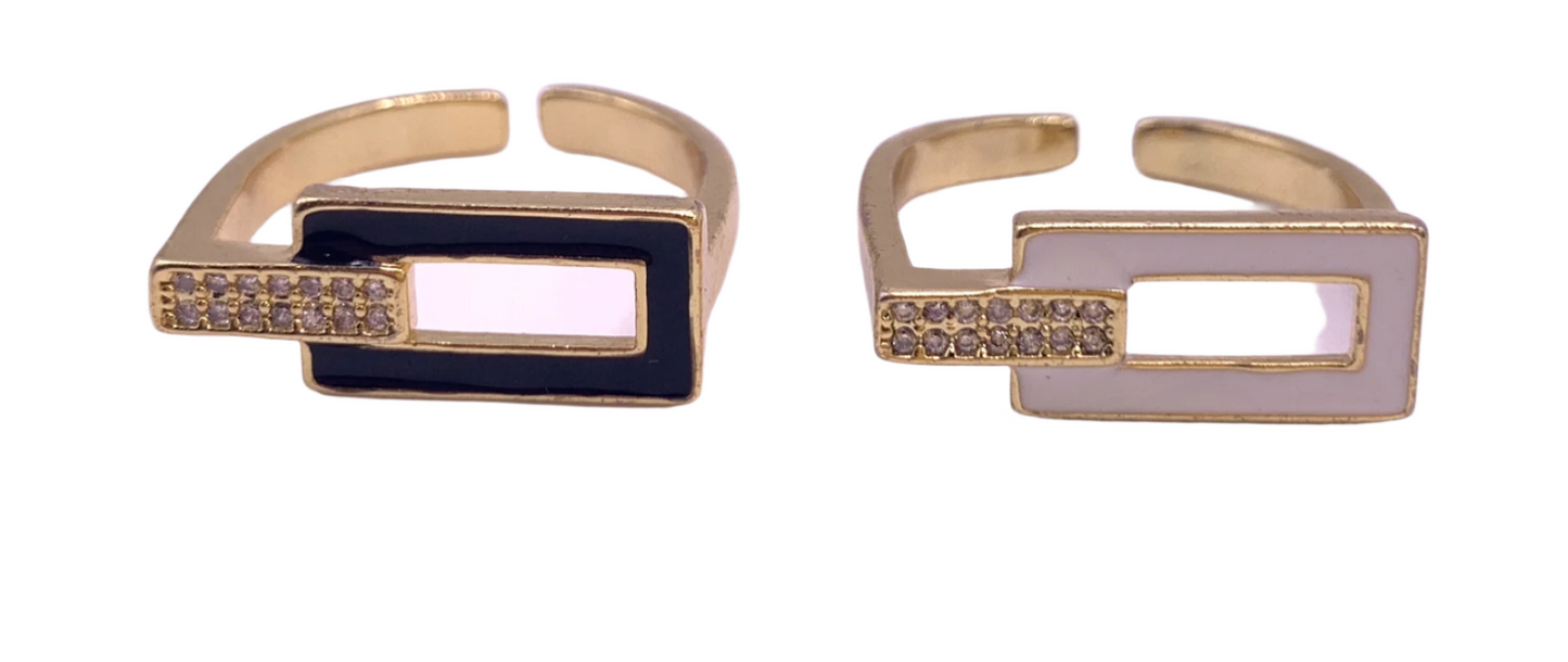 Adjustable Dainty Geometric Ring