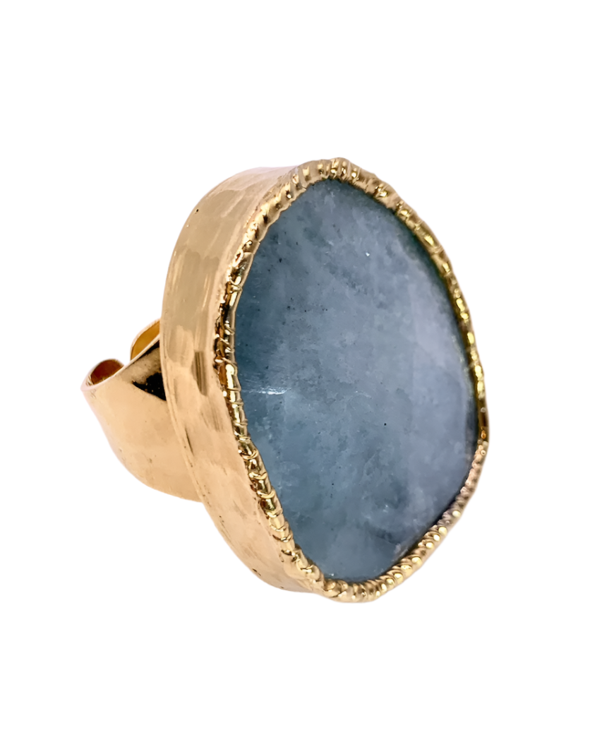 Aqua Marine Adjustable Ring