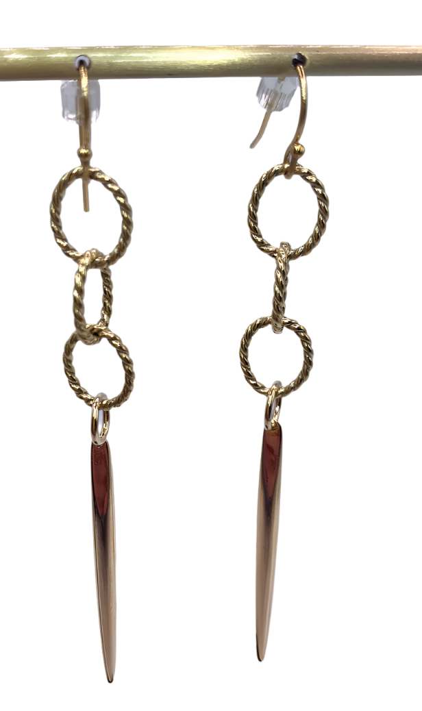 Chain and Spike Drop Earrings