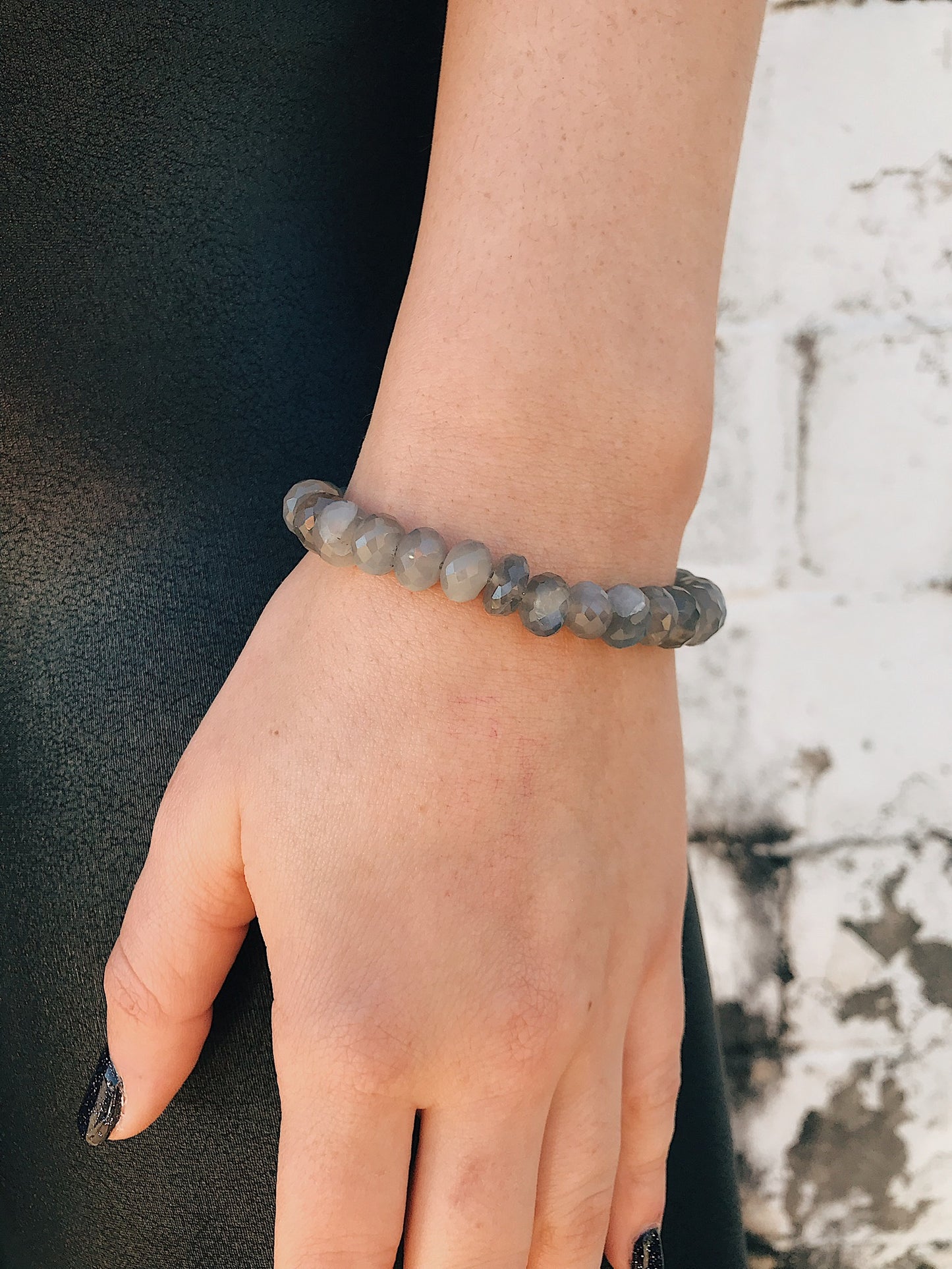 Coated Moonstone Bracelet