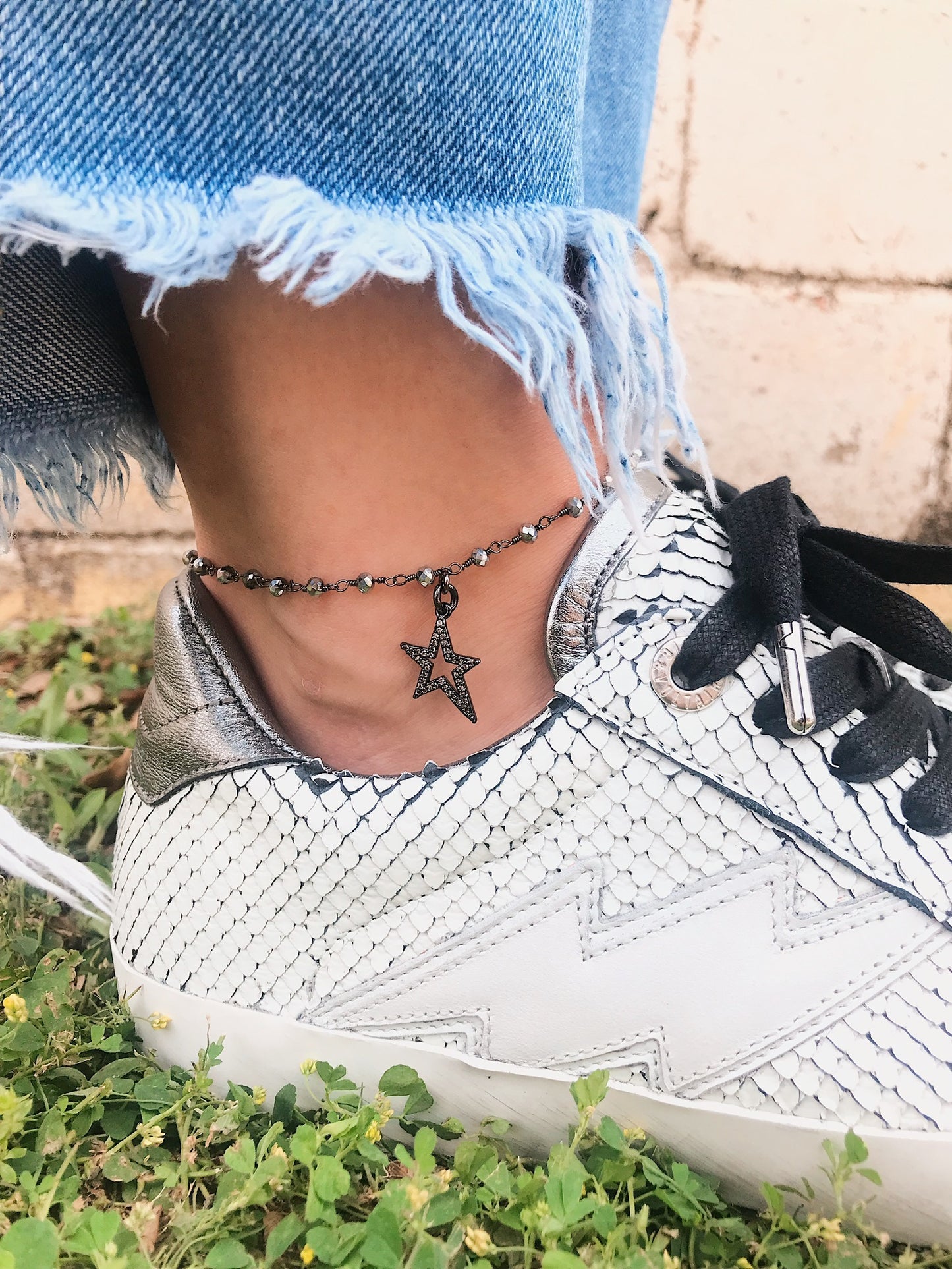 Anklet Charm // Gunmetal