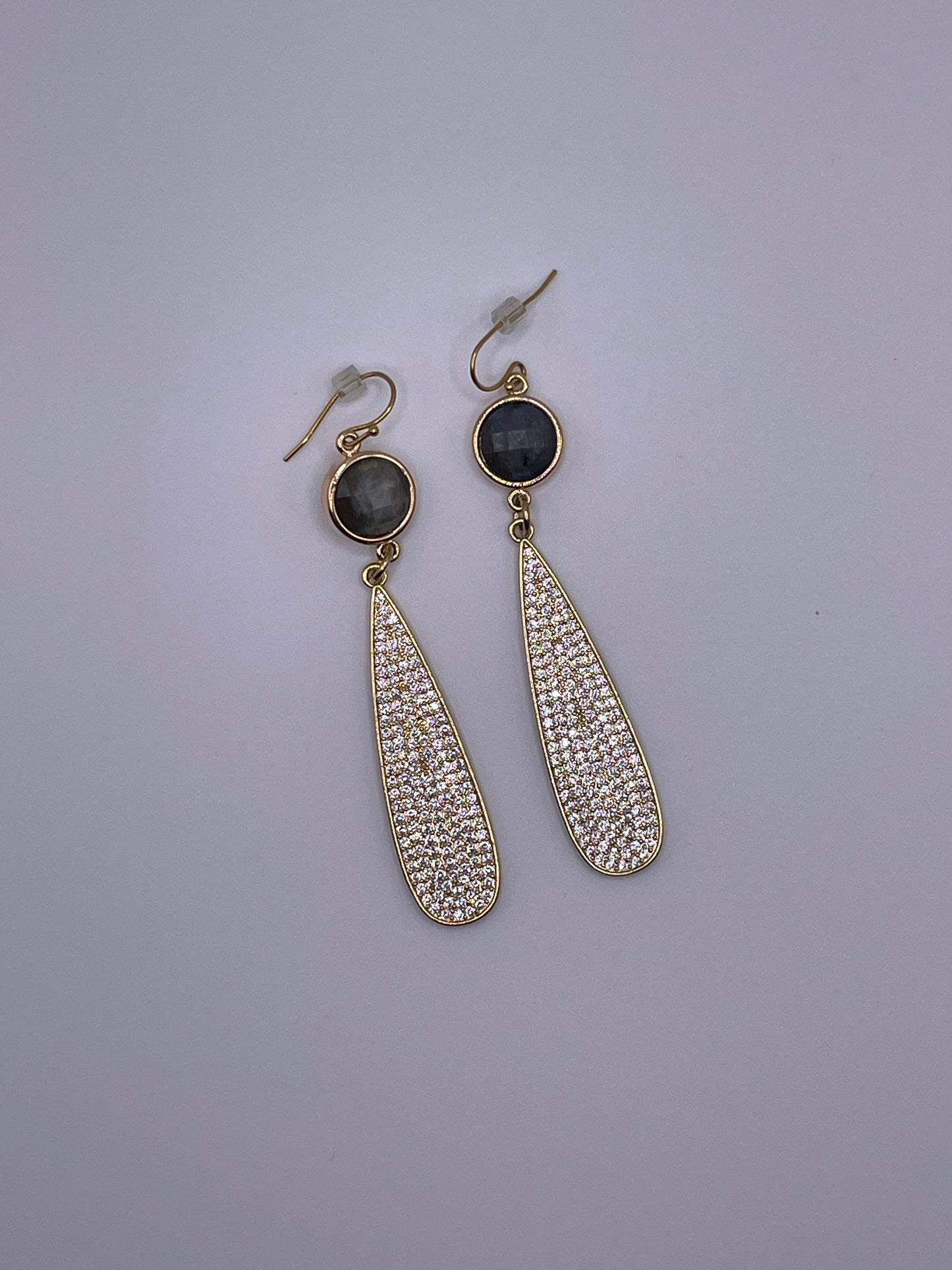 Labradorite CZ Drop Earring