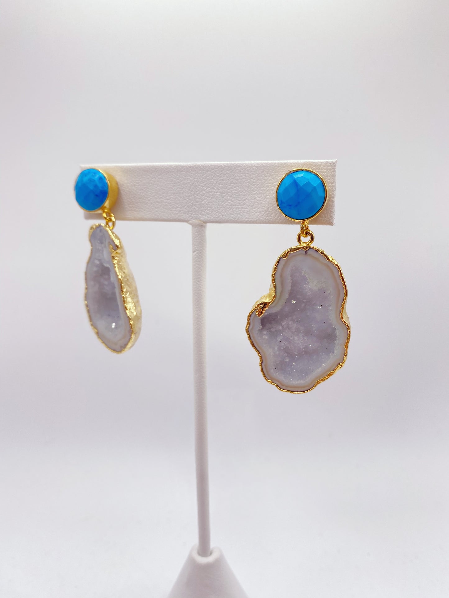 Rough Cut Druzy Earrings